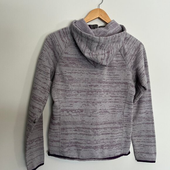 North Face. Hooded Sweater. Grey and Purple Color. Size L (Fits M). Womens. - Picture 2 of 11